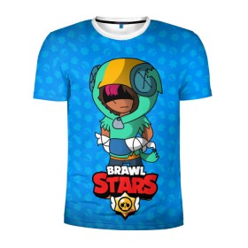Мужская футболка 3D спортивная с принтом brawl star original leon в городе Новоалтайск, 100% полиэстер с улучшенными характеристиками | приталенный силуэт, круглая горловина, широкие плечи, сужается к линии бедра | leon | биби | бравл | бравлстарс | брок | ворон | джесси | дэрилл | леон | мортис | нита | пока | рикошет | роза | спайк | старс | тара | шелли