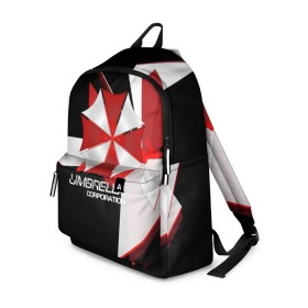 Рюкзак 3D с принтом UMBRELLA CORP. в городе Новоалтайск, 100% полиэстер | лямки с регулируемой длиной, сверху петелька, чтобы рюкзак можно было повесить на вешалку. Основное отделение закрывается на молнию, как и внешний карман. Внутри два дополнительных кармана, один из которых закрывается на молнию. По бокам два дополнительных кармашка | biohazard | biohazard 7 | crocodile | fang | game | hand | monster | new umbrella | resident evil | resident evil 7 | umbrella | umbrella corp | umbrella corporation | zombie | обител