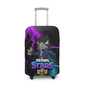 Чехол для чемодана 3D с принтом BRAWL STARS CROW в городе Новоалтайск, 86% полиэфир, 14% спандекс | двустороннее нанесение принта, прорези для ручек и колес | brawl | brawl stars | crow | leon | sally | shark | stars | акула | бравл | бравл старс | браво старс | игра | компьютерная | кров | леон | леон акула | макс | молния | старс | шарк