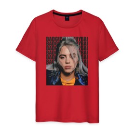 Мужская футболка хлопок с принтом Billie Eilish (со спиной) в городе Новоалтайск, 100% хлопок | прямой крой, круглый вырез горловины, длина до линии бедер, слегка спущенное плечо. | ailish | billi | billie eilish | bury a friend | copycat | crown | dont smile at me | lovely | music | my boy | party favor | pop | били | билли айлиш | музыка | певица | поп | эйлиш