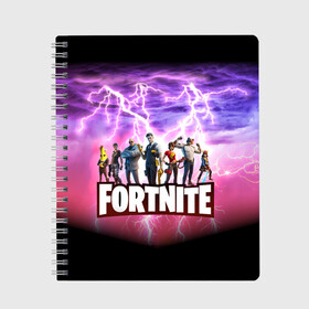 Тетрадь с принтом Fortnite в городе Новоалтайск, 100% бумага | 48 листов, плотность листов — 60 г/м2, плотность картонной обложки — 250 г/м2. Листы скреплены сбоку удобной пружинной спиралью. Уголки страниц и обложки скругленные. Цвет линий — светло-серый
 | 2 | fortnite | killer | maniac | быстрый | герои | гроза | дедпул | детей | для | игры | кровавый | молнии | неон | новый | одиночка | пистолет | ромбы | свет | сезон | тихий | треугольники | фанат | фо