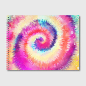 Альбом для рисования с принтом Tie Dye vortex в городе Новоалтайск, 100% бумага
 | матовая бумага, плотность 200 мг. | art | hype | maelstrom | swirl | tie dye | trend | vortex | акварель | акрил | арт | буйство | вихрь | дизайн | завихрение | краски | красок | тай дай | торнадо | тренд | трендовая | хайповая