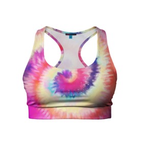 Женский спортивный топ 3D с принтом Tie Dye vortex в городе Новоалтайск, 82% полиэстер, 18% спандекс Ткань безопасна для здоровья, позволяет коже дышать, не мнется и не растягивается |  | art | hype | maelstrom | swirl | tie dye | trend | vortex | акварель | акрил | арт | буйство | вихрь | дизайн | завихрение | краски | красок | тай дай | торнадо | тренд | трендовая | хайповая