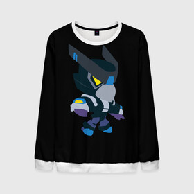 Мужской свитшот 3D с принтом Brawl Stars Night Mecha Crow в городе Новоалтайск, 100% полиэстер с мягким внутренним слоем | круглый вырез горловины, мягкая резинка на манжетах и поясе, свободная посадка по фигуре | 8 бит | bea | bo | brawl stars | crow | dynamike | gt max | gt макс | max | mortis | sakura spike | sally leon | sally леон | sandy | spike | беа | бо | бравл старс | динамайк | дэрри | классический 8 бит | кроу | ма