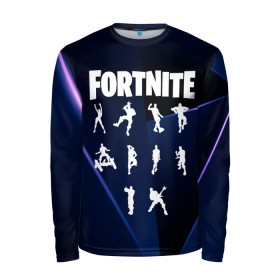 Мужской лонгслив 3D с принтом Fortnite танцы в городе Новоалтайск, 100% полиэстер | длинные рукава, круглый вырез горловины, полуприлегающий силуэт | 