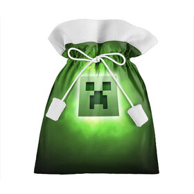 Подарочный 3D мешок с принтом MINECRAFT в городе Новоалтайск, 100% полиэстер | Размер: 29*39 см | Тематика изображения на принте: block | creeper | cube | minecraft | pixel | блок | геометрия | крафт | крипер | кубики | майнкрафт | пиксели