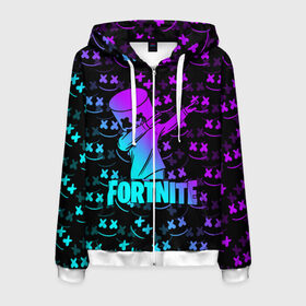 Мужская толстовка 3D на молнии с принтом FORTNITE X MARSHMELLO в городе Новоалтайск, 100% полиэстер | длина до линии бедра, манжеты и пояс оформлены мягкой тканевой резинкой, двухслойный капюшон со шнурком для регулировки, спереди молния, по бокам два кармана | fortnite | fortnite 2 | fortnite x | marshmello | ninja | ninja hyper streamer | ninja streamer | streamer | tyler blevins | маршмелло | ниндзя | фортнайт | фортнайт 2 | фортнайт глава 2