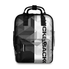 Женский рюкзак 3D с принтом Nickelback в городе Новоалтайск, 100% полиэстер | лямки с регулируемой длиной, сверху ручки, чтобы рюкзак нести как сумку. Основное отделение закрывается на молнию, как и внешний карман. Внутри два дополнительных кармана, один из которых закрывается на молнию. По бокам два дополнительных кармашка, куда поместится маленькая бутылочка
 | chad robert kroeger | nickel | nickelback | альтернативный метал | дэниел адэр | майк крюгер | никельбэк | постгранж | райан пик | хард рок | чед крюгер