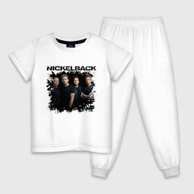 Детская пижама хлопок с принтом Nickelback в городе Новоалтайск, 100% хлопок |  брюки и футболка прямого кроя, без карманов, на брюках мягкая резинка на поясе и по низу штанин
 | chad robert kroeger | nickel | nickelback | альтернативный метал | дэниел адэр | майк крюгер | никельбэк | постгранж | райан пик | хард рок | чед крюгер