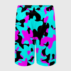 Детские спортивные шорты 3D с принтом Modern Camouflage в городе Новоалтайск,  100% полиэстер
 | пояс оформлен широкой мягкой резинкой, ткань тянется
 | Тематика изображения на принте: abstract | camouflage | design | geometry | modern | texture | геометрия | дизайн | камуфляж | современный | текстура