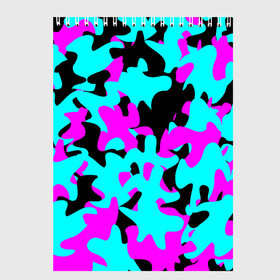 Скетчбук с принтом Modern Camouflage в городе Новоалтайск, 100% бумага
 | 48 листов, плотность листов — 100 г/м2, плотность картонной обложки — 250 г/м2. Листы скреплены сверху удобной пружинной спиралью | abstract | camouflage | design | geometry | modern | texture | геометрия | дизайн | камуфляж | современный | текстура