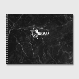 Альбом для рисования с принтом NIRVANA в городе Новоалтайск, 100% бумага
 | матовая бумага, плотность 200 мг. | cobain | kurt donald cobain | nirvana | smile | альтернативный рок | гранж | дэйв грол | крист новоселич | курт кобейн | нирвана | смайл