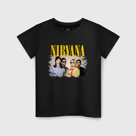 Детская футболка хлопок с принтом NIRVANA в городе Новоалтайск, 100% хлопок | круглый вырез горловины, полуприлегающий силуэт, длина до линии бедер | cobain | kurt donald cobain | nirvana | smile | альтернативный рок | гранж | дэйв грол | крист новоселич | курт кобейн | нирвана | смайл