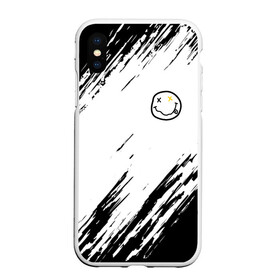 Чехол для iPhone XS Max матовый с принтом NIRVANA в городе Новоалтайск, Силикон | Область печати: задняя сторона чехла, без боковых панелей | cobain | kurt donald cobain | nirvana | smile | альтернативный рок | гранж | дэйв грол | крист новоселич | курт кобейн | нирвана | смайл