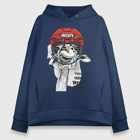 Женское худи Oversize хлопок с принтом Hockey Bro в городе Новоалтайск, френч-терри — 70% хлопок, 30% полиэстер. Мягкий теплый начес внутри —100% хлопок | боковые карманы, эластичные манжеты и нижняя кромка, капюшон на магнитной кнопке | coward | goalie | goalkeeper | helmet | hockey | hole | ice | keeper | khl | man | nhl | sport | team | vara | вара | вратарь | дырка | кхл | мужик | нхл | спорт | сухарик | трус | хокей | хоккей | шлем