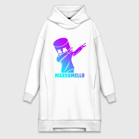 Платье-худи хлопок с принтом MARSHMELLO NEON | МАРШМЕЛЛО НЕОН (Z) в городе Новоалтайск,  |  | america | dj | marshmello | smile | usa | америка | маршмелло | смайл | сша