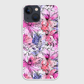 Чехол для iPhone 13 mini с принтом Акварельные цветы в городе Новоалтайск,  |  | 8 марта | flover | акварель | акварельные цветы | краски | цветы