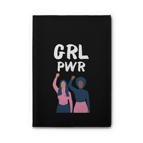 Обложка для автодокументов с принтом Женская Сила Girl Power в городе Новоалтайск, натуральная кожа |  размер 19,9*13 см; внутри 4 больших “конверта” для документов и один маленький отдел — туда идеально встанут права | Тематика изображения на принте: девичья | девушки | для девушек | женская | женщинам | женщины | интересы | на английском | на иностранном | надписи на английском | подруга | подруги | права | протест