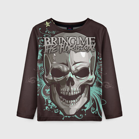 Детский лонгслив 3D с принтом Bring Me the Horizon в городе Новоалтайск, 100% полиэстер | длинные рукава, круглый вырез горловины, полуприлегающий силуэт
 | bmth | metal | music | official | rca records label | rock | sempiternal | video | британская | группа | дэткор | поп | рок