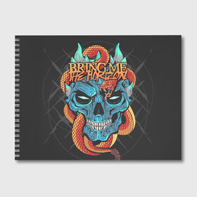 Альбом для рисования с принтом Bring Me the Horizon в городе Новоалтайск, 100% бумага
 | матовая бумага, плотность 200 мг. | Тематика изображения на принте: bmth | metal | music | official | rca records label | rock | sempiternal | video | британская | группа | дэткор | поп | рок