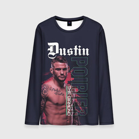 Мужской лонгслив 3D с принтом Dustin Poirier в городе Новоалтайск, 100% полиэстер | длинные рукава, круглый вырез горловины, полуприлегающий силуэт | diamond | diamond poirier | dustin poirier | mma | poirier | ssru | ufc | дастин порье | мма | порье