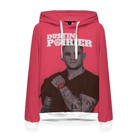 Женская толстовка 3D с принтом Dustin Poirier в городе Новоалтайск, 100% полиэстер  | двухслойный капюшон со шнурком для регулировки, мягкие манжеты на рукавах и по низу толстовки, спереди карман-кенгуру с мягким внутренним слоем. | Тематика изображения на принте: 