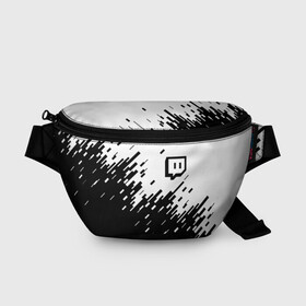Поясная сумка 3D с принтом Twitch в городе Новоалтайск, 100% полиэстер | плотная ткань, ремень с регулируемой длиной, внутри несколько карманов для мелочей, основное отделение и карман с обратной стороны сумки застегиваются на молнию | game | gamer | twitch | игра | игры | компьютер | стрим | стример | твитч | твич