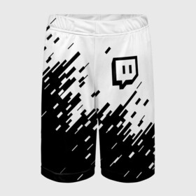 Детские спортивные шорты 3D с принтом Twitch в городе Новоалтайск,  100% полиэстер
 | пояс оформлен широкой мягкой резинкой, ткань тянется
 | game | gamer | twitch | игра | игры | компьютер | стрим | стример | твитч | твич