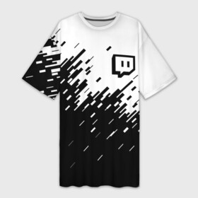 Платье-футболка 3D с принтом Twitch в городе Новоалтайск,  |  | game | gamer | twitch | игра | игры | компьютер | стрим | стример | твитч | твич