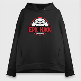 Женское худи Oversize хлопок с принтом MR ROBOT в городе Новоалтайск, френч-терри — 70% хлопок, 30% полиэстер. Мягкий теплый начес внутри —100% хлопок | боковые карманы, эластичные манжеты и нижняя кромка, капюшон на магнитной кнопке | darknet | hack | hacker | mr.robot | robot | взломщик | даркнет | мистер робот | программист | робот | хакер
