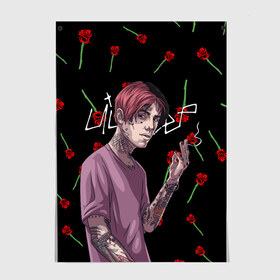 Постер с принтом LIL PEEP в городе Новоалтайск, 100% бумага
 | бумага, плотность 150 мг. Матовая, но за счет высокого коэффициента гладкости имеет небольшой блеск и дает на свету блики, но в отличии от глянцевой бумаги не покрыта лаком | lil peep | lil prince | pink | зарубежная музыка | лил пип | маленький принц