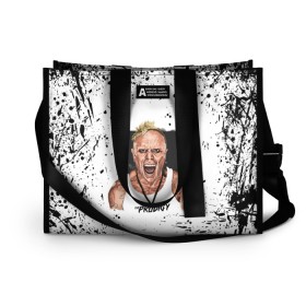 Сумка-шоппер 3D с принтом THE PRODIGY в городе Новоалтайск, 100% полиэстер | застегивается на металлическую кнопку; внутренний карман застегивается на молнию. Стенки укреплены специальным мягким материалом, чтобы защитить содержимое от несильных ударов
 | keith charles flint | prodigy | the prodigy | альтернативный дэнс | бигбит | брейкбит | кит флинт | лиам хоулетт | максим реалити | продиги | продиджи | техно | электроник рок | электропанк
