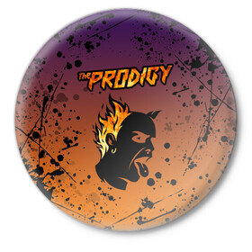 Значок с принтом THE PRODIGY | ПРОДИДЖИ (Z) в городе Новоалтайск,  металл | круглая форма, металлическая застежка в виде булавки | keith charles flint | prodigy | the prodigy | альтернативный дэнс | бигбит | брейкбит | кит флинт | лиам хоулетт | максим реалити | техно | электроник рок | электропанк
