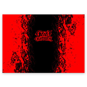 Поздравительная открытка с принтом Ozzy Osbourne | Black Sabbath (Z) в городе Новоалтайск, 100% бумага | плотность бумаги 280 г/м2, матовая, на обратной стороне линовка и место для марки
 | black sabbath | michael osbourne | ozzy osbourne | джон майкл осборн | дум метал | хард рок | хеви метал