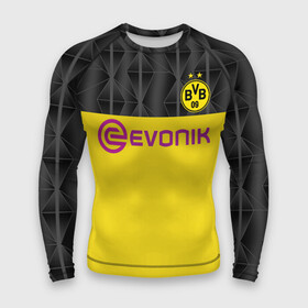 Мужской рашгард 3D с принтом Холанд home 19 20 UEFA в городе Новоалтайск,  |  | borussia | bundesleague | champions league | dortmund | germany | haaland | uefa | боруссия | бундеслига | лига чеспионов | уефа | холанн