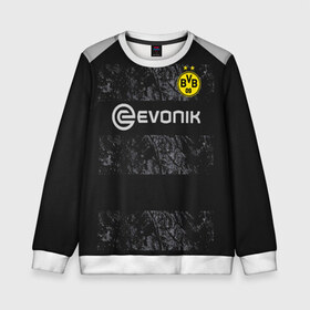 Детский свитшот 3D с принтом Reus away 19-20 в городе Новоалтайск, 100% полиэстер | свободная посадка, прямой крой, мягкая тканевая резинка на рукавах и понизу свитшота | Тематика изображения на принте: borussia | bundesleague | champions league | dortmund | germany | reus | uefa | боруссия | бундеслига | лига чеспионов | ройс | уефа