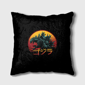 Подушка 3D с принтом GODZILLA в городе Новоалтайск, наволочка – 100% полиэстер, наполнитель – холлофайбер (легкий наполнитель, не вызывает аллергию). | состоит из подушки и наволочки. Наволочка на молнии, легко снимается для стирки | comic con | godzilla | gojira | logo | годзилла | знаки | иероглифы | лого | монстр | фильм | чудовище