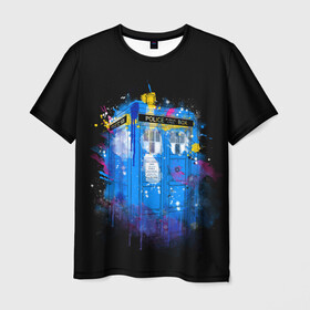 Мужская футболка 3D с принтом DOCTOR WHO в городе Новоалтайск, 100% полиэфир | прямой крой, круглый вырез горловины, длина до линии бедер | doctor who | portal | serial | teleport | доктор | доктор кто | портал | сериал | телепорт