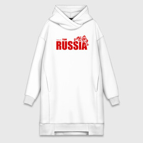 Платье-худи хлопок с принтом Russia в городе Новоалтайск,  |  | ru | rus | russia | герб | двуглавый | империя | коман | лого | логотип | надпись | национальный | орел | отечественный | патриот | россии | российская | российский | россия | русич | русская | русский | русь