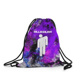 Рюкзак-мешок 3D с принтом BILLIE ELLISH в городе Новоалтайск, 100% полиэстер | плотность ткани — 200 г/м2, размер — 35 х 45 см; лямки — толстые шнурки, застежка на шнуровке, без карманов и подкладки | billie eilish | singer | айлиш | бейрд о’коннелл | билли | билли айлиш | брюнетка | певица