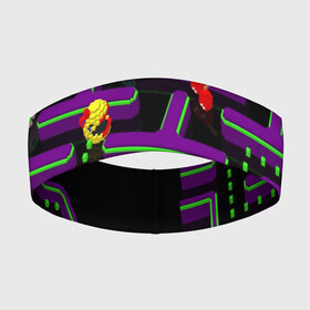 Повязка на голову 3D с принтом PAC MAN 3D в городе Новоалтайск,  |  | 1980 | game | ghostbusters | pac man | игра | монстры | охотники за привидениями | пэкмен | уровень | ход