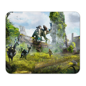 Коврик для мышки прямоугольный с принтом HORIZON ZERO DAWN 2020 в городе Новоалтайск, натуральный каучук | размер 230 х 185 мм; запечатка лицевой стороны | aloy | antasy girl | art | artwork | digital art | fantasy | horizon | horizon: zero dawn | landscape | tallneck | warrior fantasy | weapon | zero dawn