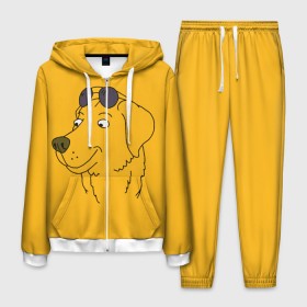 Мужской костюм 3D с принтом Mr. Peanutbutter в городе Новоалтайск, 100% полиэстер | Манжеты и пояс оформлены тканевой резинкой, двухслойный капюшон со шнурком для регулировки, карманы спереди | Тематика изображения на принте: bojack horseman | mr. peanutbutter | конь боджек | мистер арахисовое масло | мистер подхвост