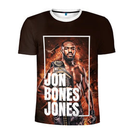 Мужская футболка 3D спортивная с принтом Jon Jones в городе Новоалтайск, 100% полиэстер с улучшенными характеристиками | приталенный силуэт, круглая горловина, широкие плечи, сужается к линии бедра | bones jones | jon bones jones | jon jones | jonny bones | jonnybones | mma | ufc | джон джонс | мма