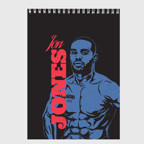 Скетчбук с принтом Jon Jones в городе Новоалтайск, 100% бумага
 | 48 листов, плотность листов — 100 г/м2, плотность картонной обложки — 250 г/м2. Листы скреплены сверху удобной пружинной спиралью | bones jones | jon bones jones | jon jones | jonny bones | jonnybones | mma | ufc | джон джонс | мма