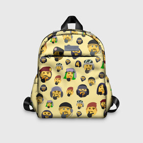 Детский рюкзак 3D с принтом Thinking emoji skins в городе Новоалтайск, 100% полиэстер | лямки с регулируемой длиной, сверху петелька, чтобы рюкзак можно было повесить на вешалку. Основное отделение закрывается на молнию, как и внешний карман. Внутри дополнительный карман. По бокам два дополнительных кармашка | battlefield текстуры | doodling | emoji | pattern | skins | textures | thinking | tiles | военные | дудлинг | думающий | коллаж | паттерны | скины | смайлик | солдаты | тайлы | фон | эмоджи