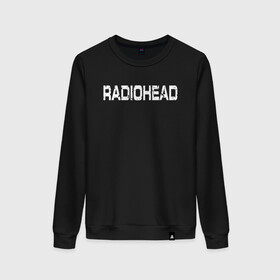 Женский свитшот хлопок с принтом Radiohead в городе Новоалтайск, 100% хлопок | прямой крой, круглый вырез, на манжетах и по низу широкая трикотажная резинка  | radiohead | thomas edward yorke | альтернативный рок | арт рок | джонни гринвуд | инди рок | колин гринвуд | том йорк | фил селуэй | эд о’брайен | экспериментальный рок | электронная музыка