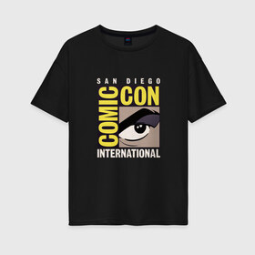 Женская футболка хлопок Oversize с принтом Comic Con в городе Новоалтайск, 100% хлопок | свободный крой, круглый ворот, спущенный рукав, длина до линии бедер
 | comic con | san diego | калифорния | комик кон | комикс | лето | пальмы | пляж | поп культура | сан диего | фантастика | фестиваль