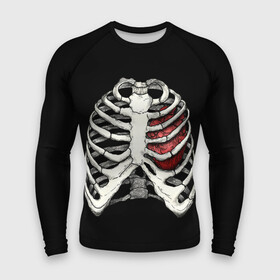 Мужской рашгард 3D с принтом My Heart в городе Новоалтайск,  |  | bone | bones | chest | heart | hearts | love | organ | organs | ribs | skeleton | x ray | грудная клетка | кости | кость | орган | органы | ребра | рентген | сердца | сердце | скелет