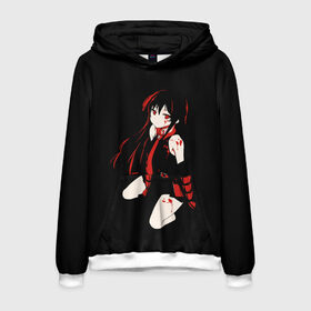 Мужская толстовка 3D с принтом Anime Girl в городе Новоалтайск, 100% полиэстер | двухслойный капюшон со шнурком для регулировки, мягкие манжеты на рукавах и по низу толстовки, спереди карман-кенгуру с мягким внутренним слоем. | ahegao | anime | blood | girl | girls | japan | senpai | аниме | ахегао | девушка | кровь | семпай | сенпай | химико | япония